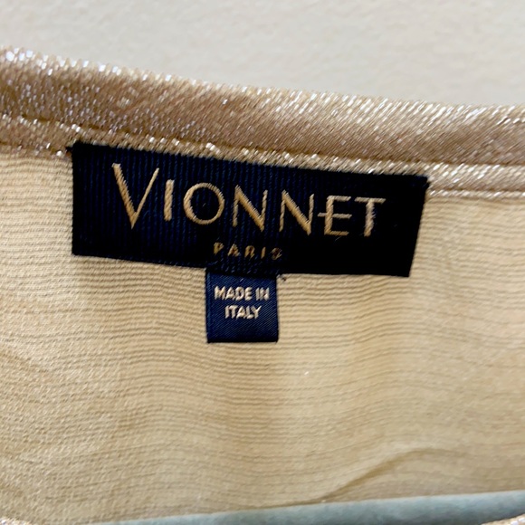 Stunning Gold Silk Shimmer VIONNET blouse - Picture 2 of 5
